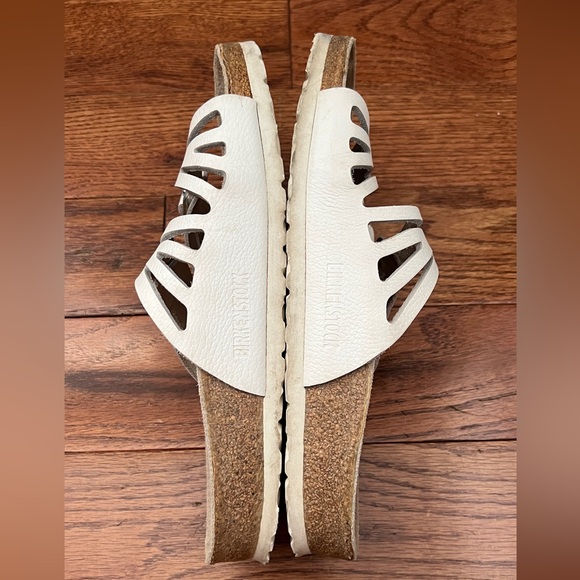 Birkenstock Granada White Double Straps Slide Sandals Sz  EU 39 M 6 W 8 - Picture 4 of 8